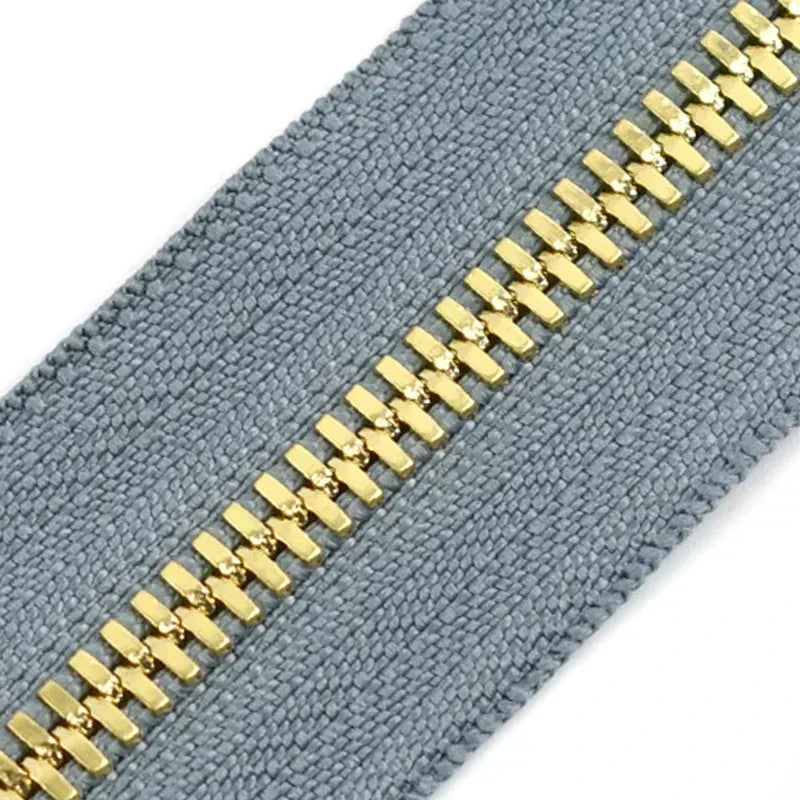 2/50Yards 5# Colorful Metal Zipper Gold/Sliver Teeth Double Pull Open-end Zips Tape Bag Garment Zip Repair Kit Sewing Accessory