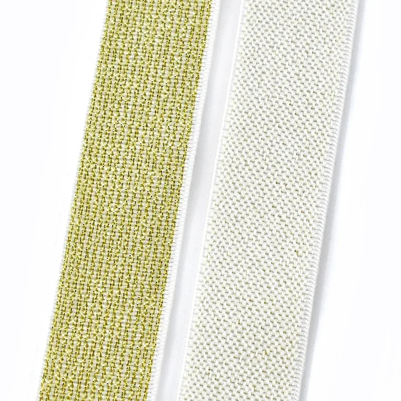 8/300M 25/30/40/50mm Nylon Elastic Bands for Sewing Rubber Band Colored Glitter Nylon Elasticity Webbing Decoration Spandex Belt