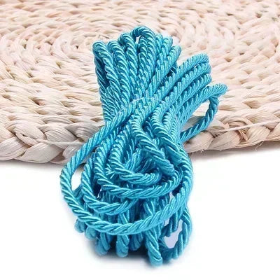 25/930M 3mm Polyester Twisted Braided Cord 3 Shares Ropes for Bag Strap Curtain Decorative Gift Box Rope DIY Sewing Accessory