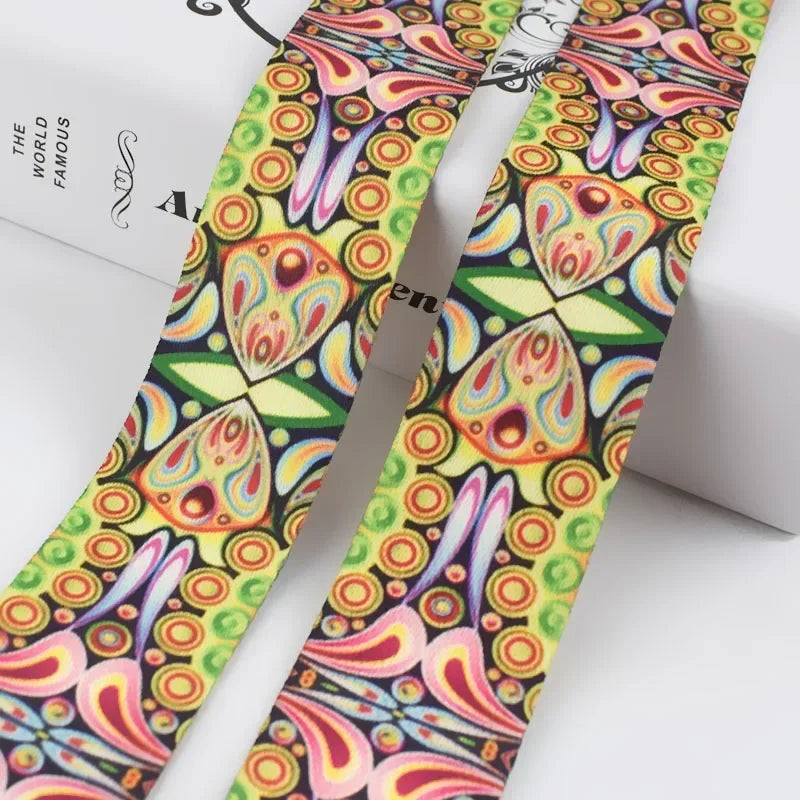 5/150Meters Meetee 38mm Jacquard Printed Webbing Ethnic Ribbon Bags Strap Tape for Sewing Garment Belt Accessories