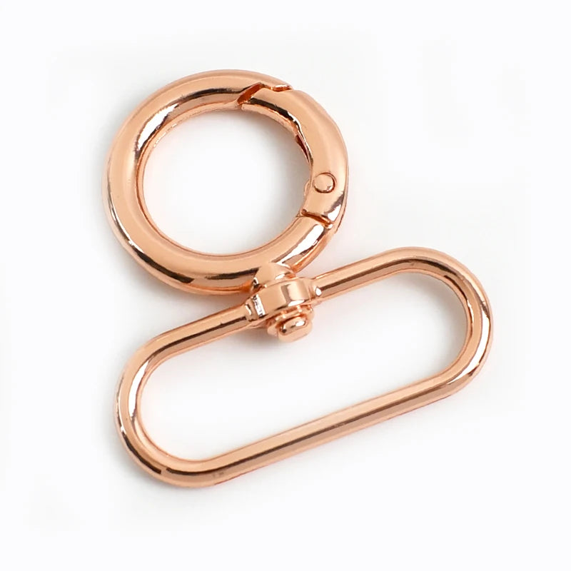 8/300Pcs Spring O Ring Snap Hook 20/25/32/38mm Metal Buckles for Bag Webbing Strap Carabiner Rings Connect  Buckle Hardware