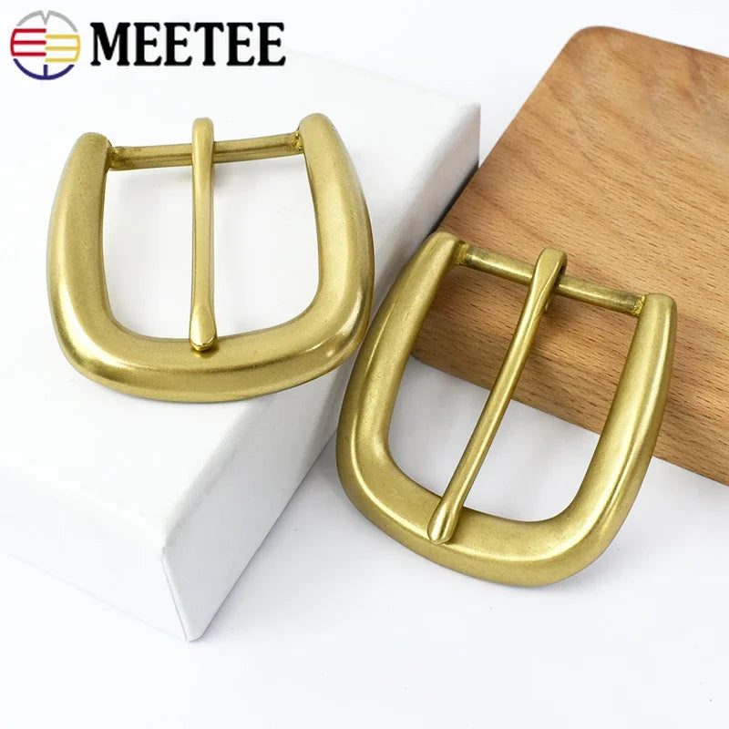 2/50Pcs 35MM Brass Belt Buckle Men's Belts Head Women's Casual Single Pin Buckles DIY Leather Craft Accessories