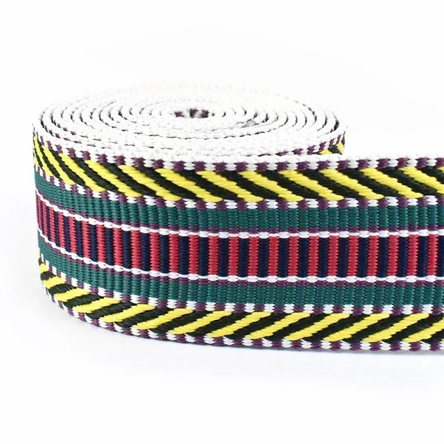 3/100Meters 38mm Thicken Polyester Jacquard Webbing Tape Luggage Decorative Belt Ribbon DIY Bags Shoulder Strap Sewing Accessories