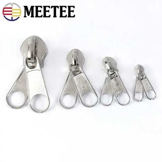 30/500Pcs 3# 5# 8# 10# Zipper Sliders for Nylon Zippers Head Single/Double Sided Pull Luggage Bag Zips Repair Kit Accessory