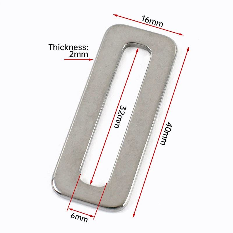 25/800Pcs Square O Ring Carabiner 20-50mm 304 Stainless Steel Buckles Bag Hanger Oval Rings Crochet Hook Webbing Tape Fastener