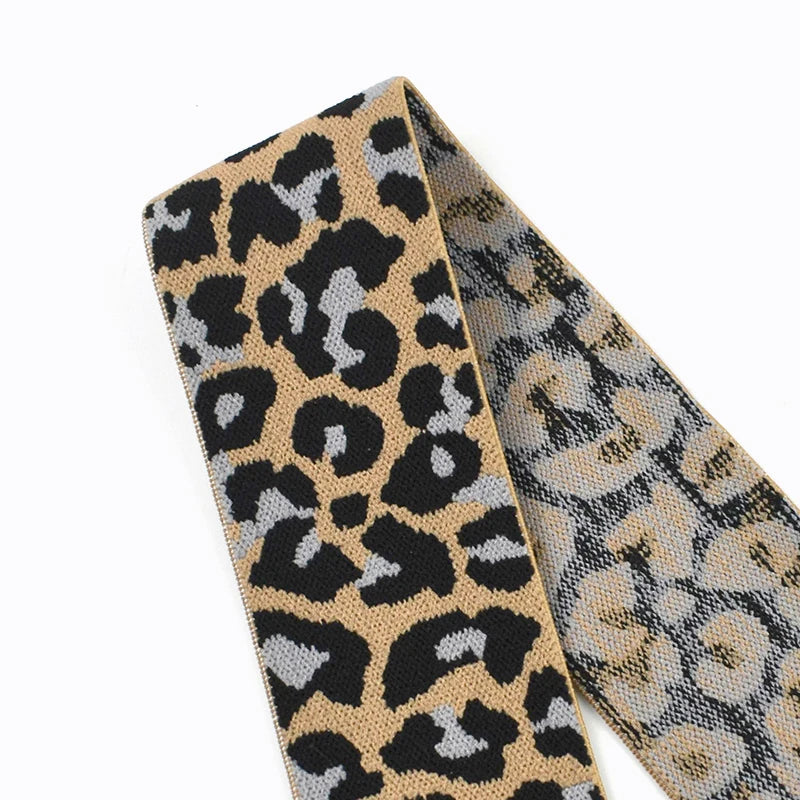 8/150Meters Leopard Print Elastic Bands 40mm Stretch Ribbon Sport Clothing Sewing Rubber Band Yoga Pants Spring Belt Bungee Cord