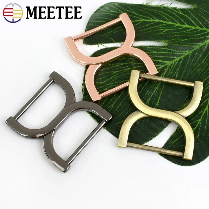 8/300Pcs Meetee 25mm Square Bag Buckles Shoes Garment Belt Buckle Clasp Handbag Strap Adjuster Snap Hooks DIY Accessories