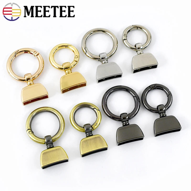 5/150Pcs 20/25mm Metal Ring Buckles Spring Clip Clasp Keychain Decorative Connection Hook Buckle DIY Handbag Hardware Accessories