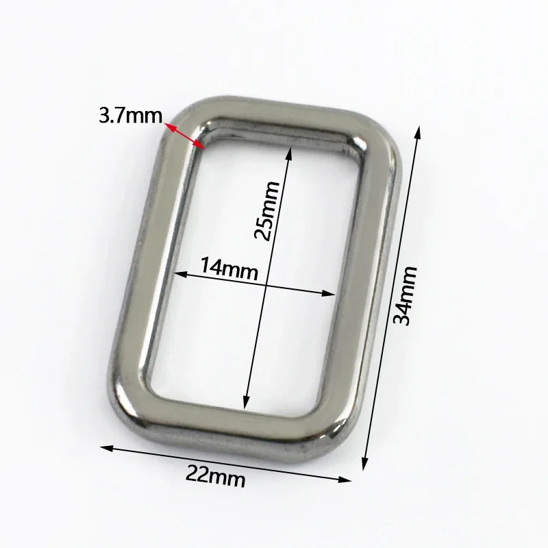 5/150Pcs 304 Stainless Steel Solid Square Ring Buckles Handbag Strap O D Rings Metal Buckle Dog Collars Clasp DIY Accessories