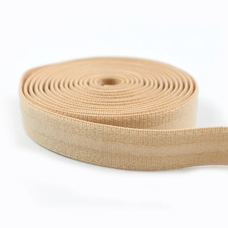 15/400M Meetee 8-25mm Elastic Band Transparent Silicone Non-slip Underwear Belt Rubber Stretch Ribbon Clothes Sewing Accessory