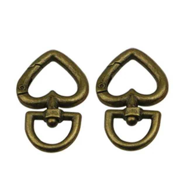 8/270Pcs Heart Metal Buckles Swivel Clasp Snap Hook Carabiner for Bag Strap Keychain Belt Buckle Diy Hardware Leather Accessories