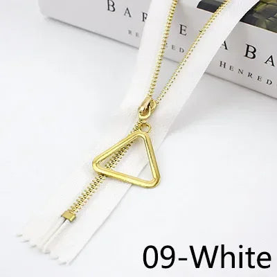 Meetee 20pcs 15-30cm 3# Metal Zipper Closed End Black White Zippers DIY Bag Purse Wallet Shoes Garment Zip Sewing Accessory
