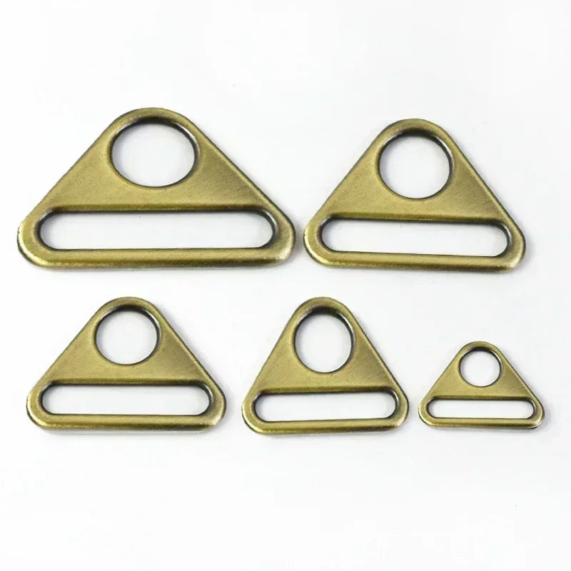25/600Pcs 20-50mm Metal Buckles Triangle Adjust Belt Buckle Bag Strap Webbing Carabiner Clasp Bikini Metalic Ring Hardware Accessory