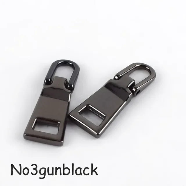 Meetee 15/500pcs Detachable Metal Zippers Pullers for 3# 5# 8# Zipper Sliders Head Repair Kits Zip Pulls Tab DIY Sewing Craft