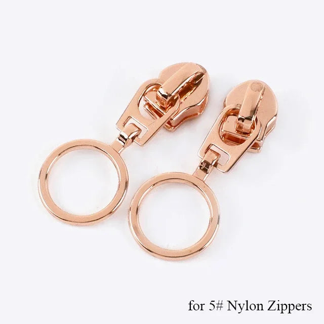 8/200pcs Meetee Zipper Sliders for 3# 5# Nylon Zippers Down Jacket Pocket Zips Head Bag Zip Repair Kits DIY Sewing Accessories