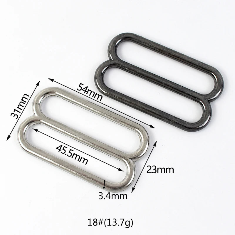 30Pcs Meetee 6-50mm Metal 8-shaped Tri-Glide Buckles Bra Rings Sliders Strap Adjust Hook Buckle Clsap DIY Bags Garment Accessory