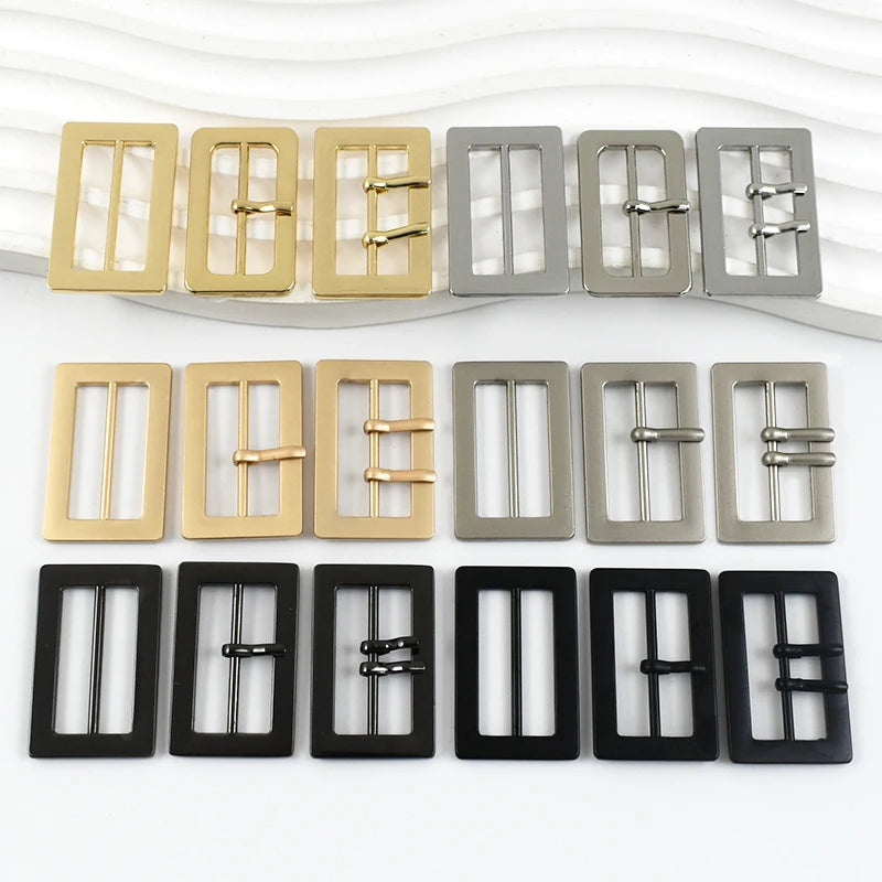15/500Pcs 25-50mm Bag Strap Adjuster Metal Buckles Tri-Glide Ring Slider Belt Buckle Backpack Strap Single/Double Pin Clasp Hook Clip