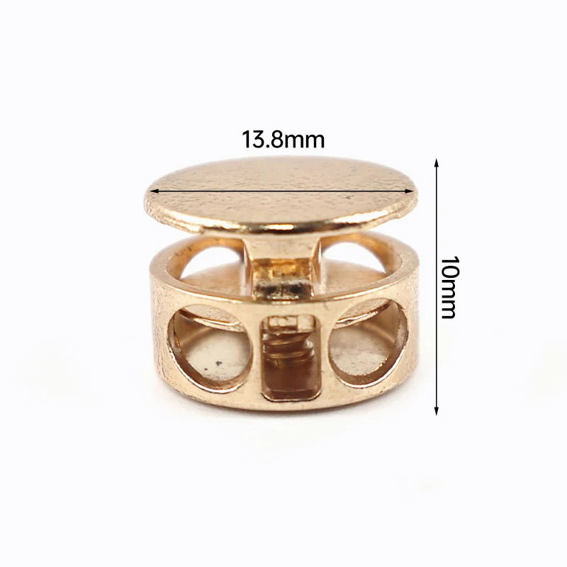 15/500Pcs Drawstring Tail Lock Metal Buckles Spring Snap Button Adjuster Stooper Clasp Rope Clip Hook Hardware Accessory