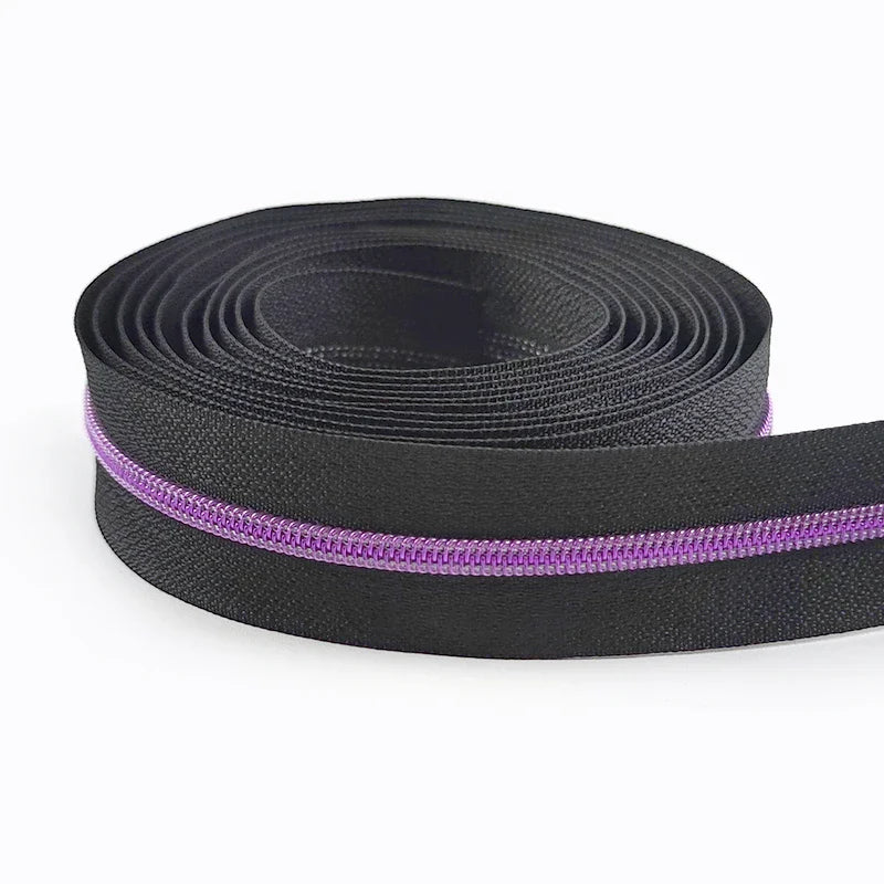 Meetee 15/400Meters 3# 5# Nylon Zippers for Bag Purse Plastic Coil Zip Tape Universal Zipper Repair Kit DIY Clothes Sewing Accessories