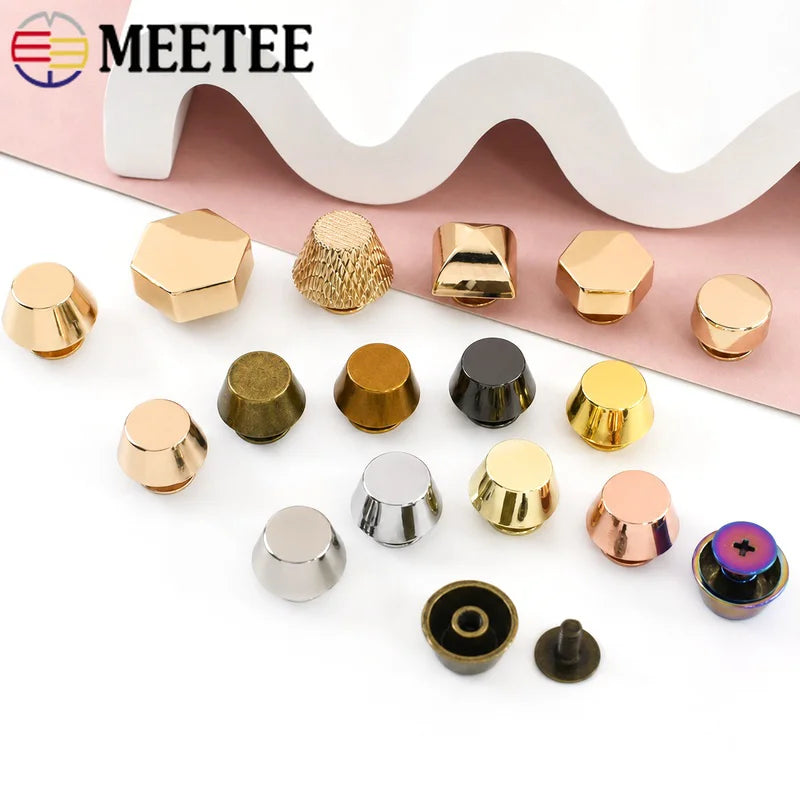 30/1000Pcs Metal Rivets Screw Studs Button Mushroom Rivet Nail Buckle Handbag Protecting Feet Clasp Leather Crafts Accessories