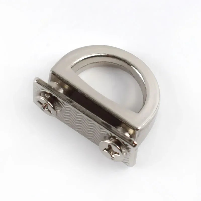 Meetee 10/300Pcs 14mm Metal D Ring Bag Side Clip Buckles Screw Handbag Chain Hanger Hook DIY Strap Hardware Accessories