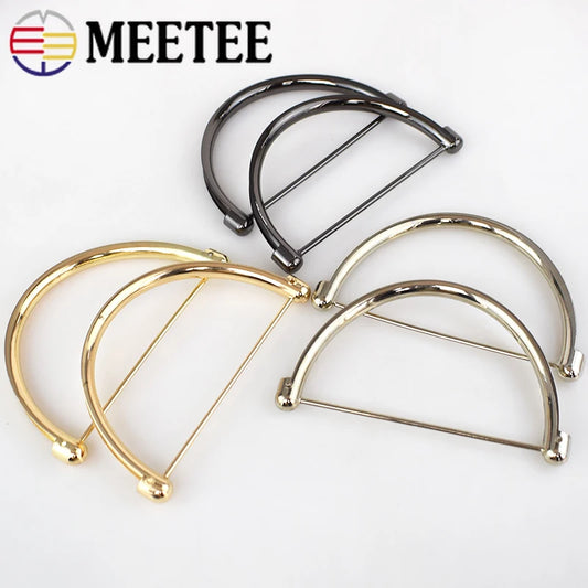 5/130pcs Meetee Metal D Rings Bag Handle Buckles for Women Handbag Lock Decor Shoulder Bags Clasp Replace DIY Hardware Accessory