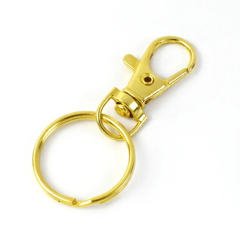 25/800Pcs Meetee Metal Buckle Swivel Lobster Clasp Snap Hook Trigger Clips Buckles for Keychain O Ring Bag Hardware Accessories
