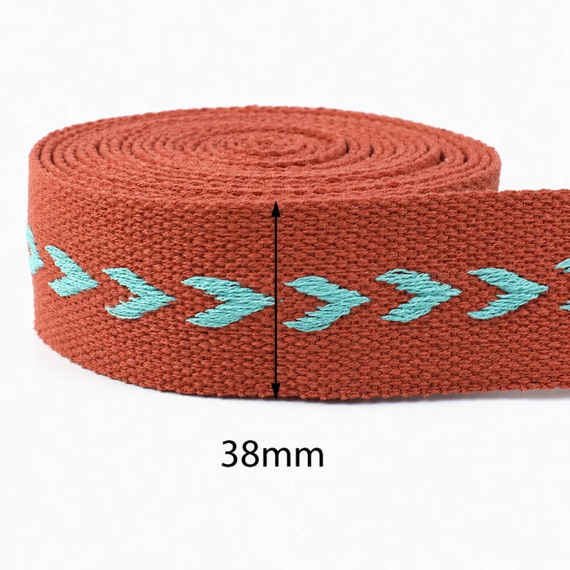 3/100Meters 38/50mm Polyester Jacquard Webbing Tapes Thick Ribbon Bag Strap Belt for DIY Clothes Bias Binding Sewing Accessories