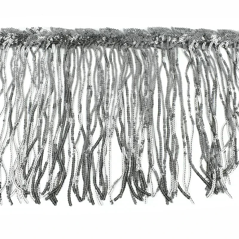 5/100Yards 20cm Sequin Tassels Fringe Glitter Dress Lace Trim Garment Ribbon Curtain Fabric Decorative DIY Sewing Accessories