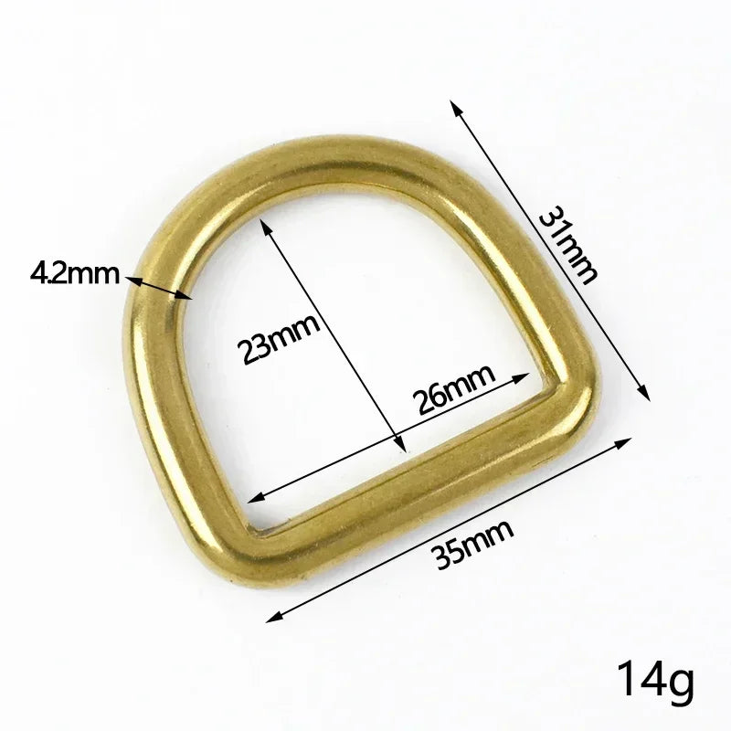 Meetee 10/300Pcs 12-45mm Brass Bag Buckles Bags Hanger O D Ring Hook Side Carabiner Rings for Dog Coller Hardware Buckle Supplies