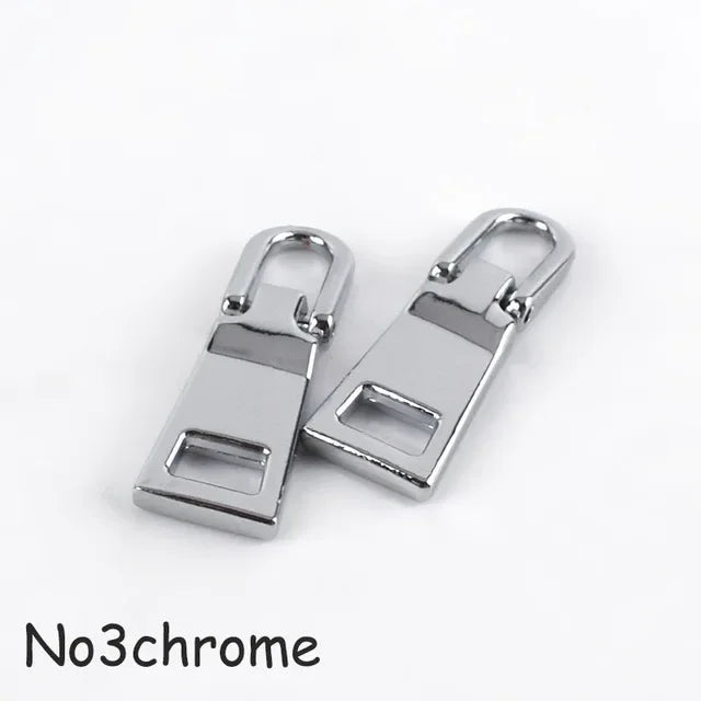 Meetee 15/500pcs Detachable Metal Zippers Pullers for 3# 5# 8# Zipper Sliders Head Repair Kits Zip Pulls Tab DIY Sewing Craft