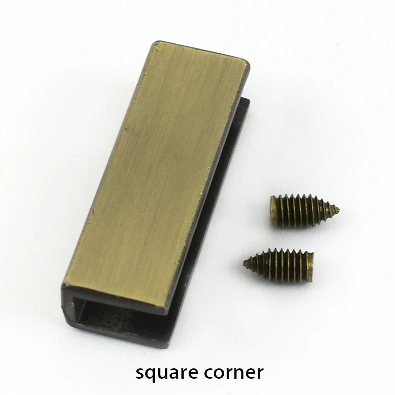15-500Pcs Metal Bag Buckle Side Clips Protector Corner Screws Clip Clasp for Webbing Belts Tail End Plug LeatherCraft Accessories