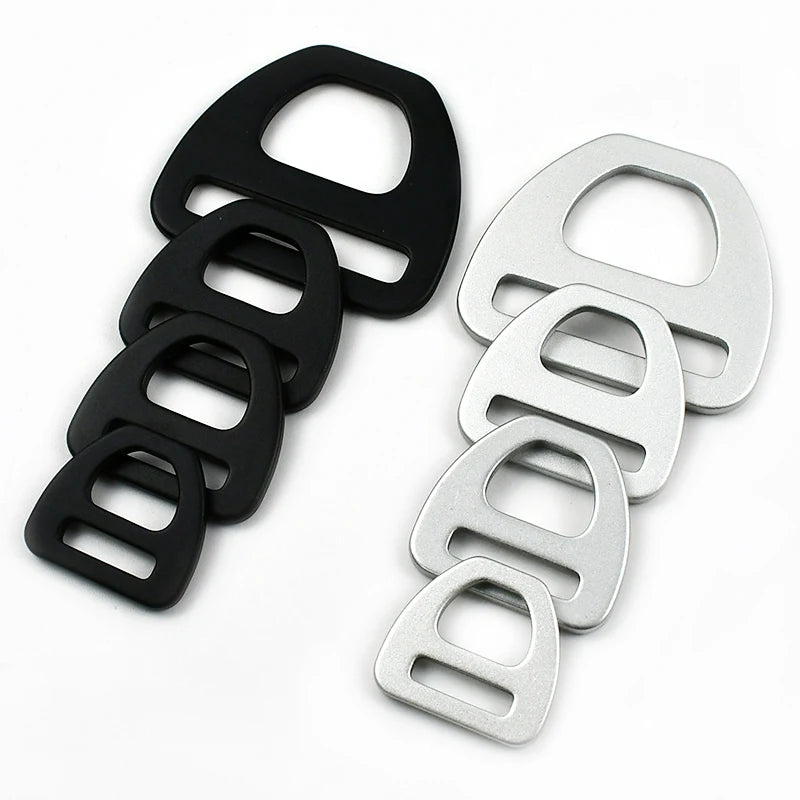 15/300Pcs 15-38mm O D Hook Webbing Buckles Triangle Bag Strap Hanger Rings Aluminum Buckle Belt Holder Carabiner Clip Fastener