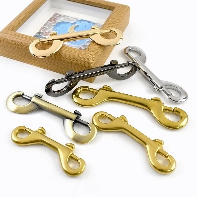 2/60Pcs Doubler Ring Snap Hook Buckle Bag Strap Carabiner Connector Hooks Dog Collar Trigger Clip Hanger Lobster Clasp Accessories