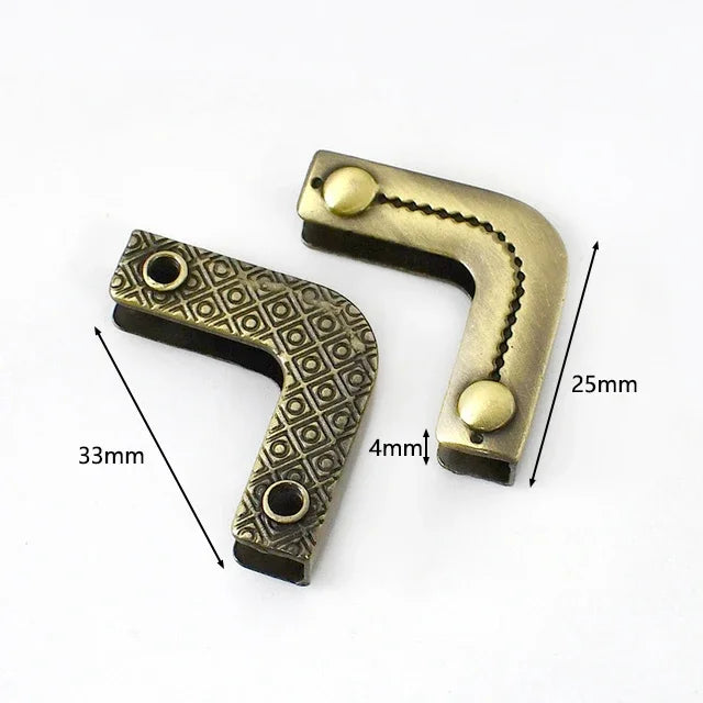 10/500pcs Meetee Bag Edge Corner Metal Buckles Purse Handbag Edges Protection Decor Clip Clasp for Bags Hardware Accessories