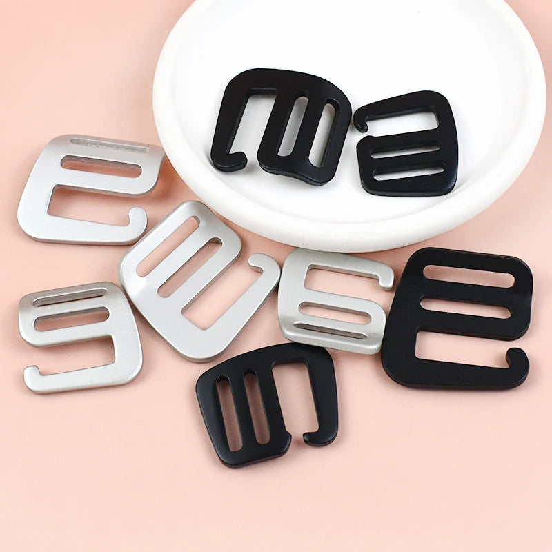 15/400Pcs 20/25mm Aluminum Metal G Hook Buckles for Bag Strap Tri-Glide Clasp Backpack Belt Adjust Buckle DIY Hardware Accessory