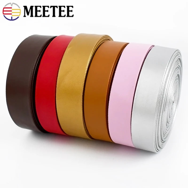 8/300Meters 5-30mm Synthetic PU Leather Rope Ribbon Tapes Clothing Bias Binding Decoration Jewelry Cord DIY Clothes Accessories