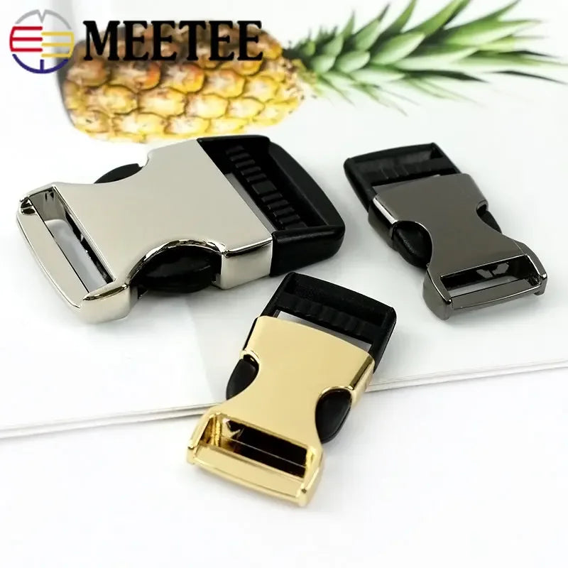 8/200pcs 19/25/32/38mm Metal Plastic Side Quick Release Buckles Luggage Belt Buckle DIY Clothes Dog Collar Webbing Clasp Accessories