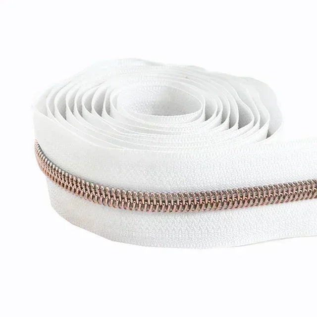 8/300Meters 5# Nylon Zippers Colorful Tooth Coil Zipper for Garment Bags Zip Tape Repair Kit DIY Clothes Tailor Sewing Accessory