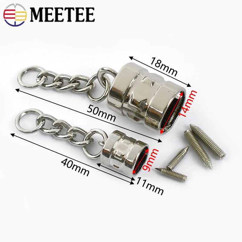 20/600pcs 9/14mm Metal Jewelry Chain Tassels Screws Sopper Buckle Pendants Bell Hook Clasp DIY Bag Cord Cap Clasps Connector Buckles