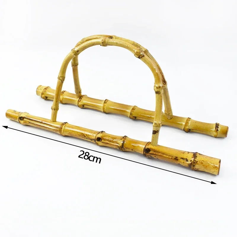 2/70Pcs Meetee 28/30cm Bamboo Bag Handle Natural Wooden Purse Frame Women Handbag Replacement Handles Handmade Bags Accessories