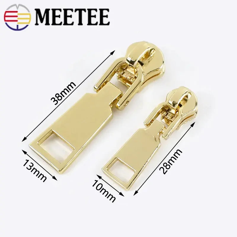 15/500Pcs 3# 5# Zipper Sliders for Metal Zippers Repair Kit Jackets Zips Head DIY Luggage Bags Clothing Sewing Accessories