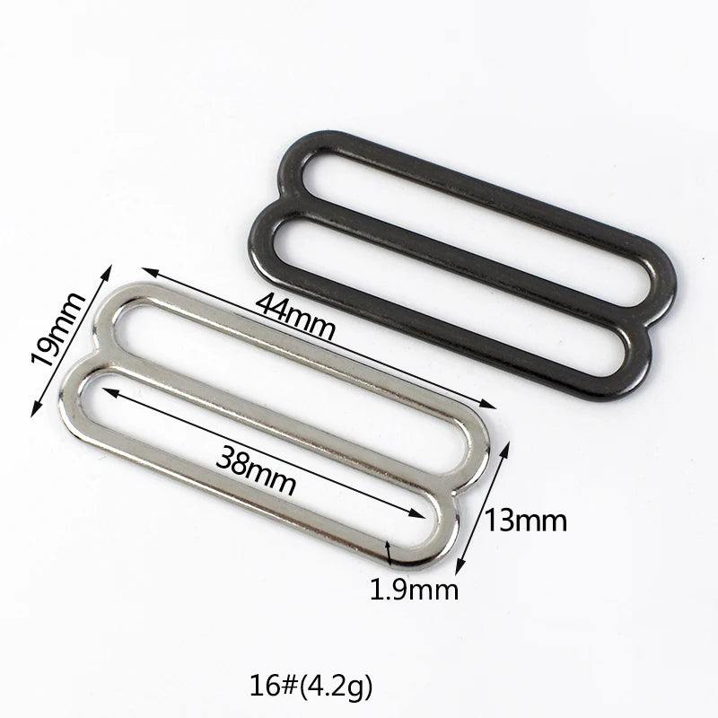 30Pcs Meetee 6-50mm Metal 8-shaped Tri-Glide Buckles Bra Rings Sliders Strap Adjust Hook Buckle Clsap DIY Bags Garment Accessory