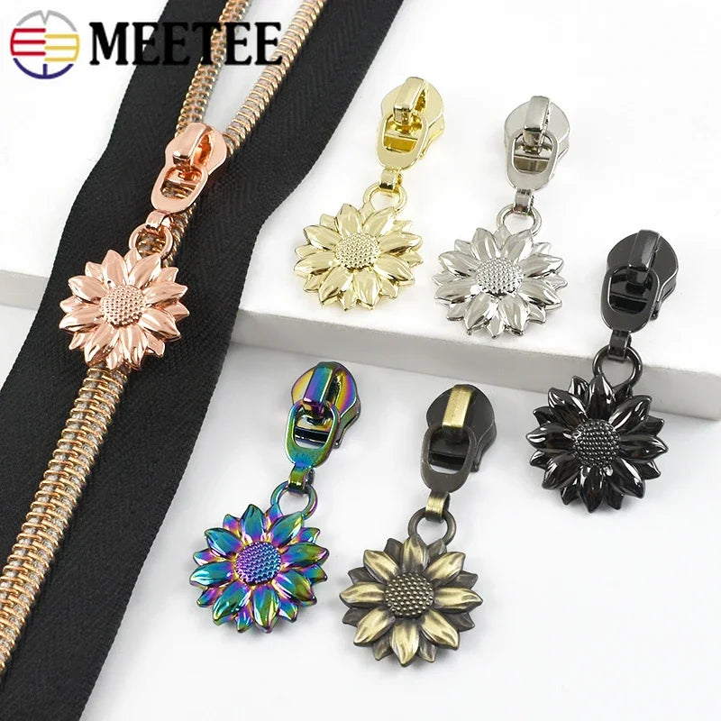 15/500Pcs 5# Zipper Sliders for Nylon Zippers Bag Pocket Zips Head Garment Decorative Zip Pulls Repair Kits DIY Sewing Accessories