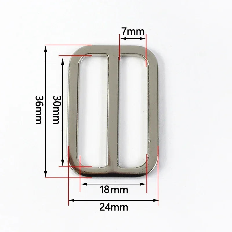 Meetee 15/500Pcs 25-50mm Metal Buckles for Bag Tri Glide Ring Hook Webbing Strap Adjuster Belt Buckle DIY Hardware Accessories