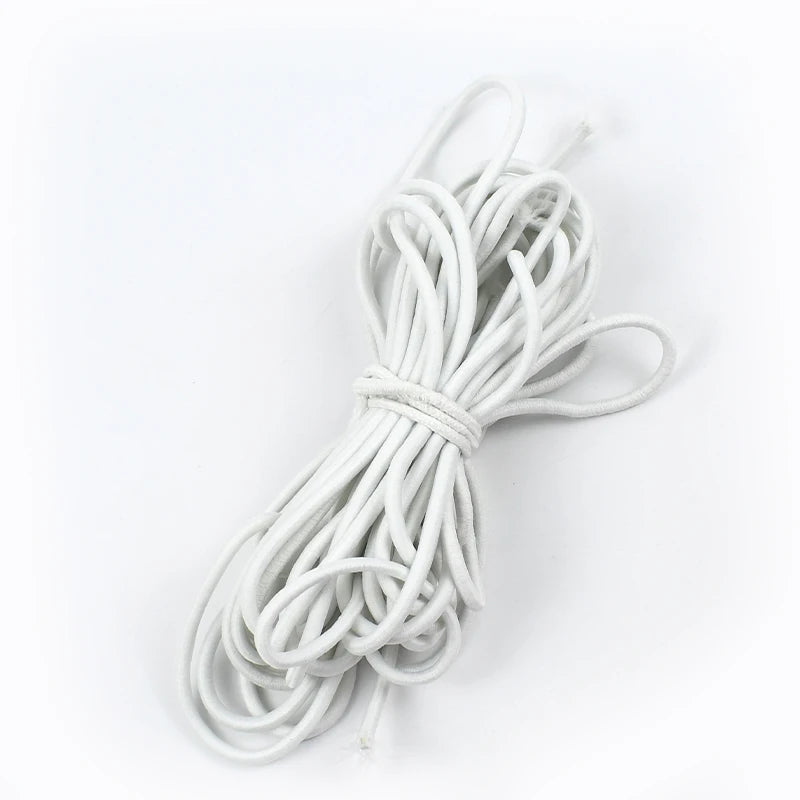 5mm Round Elastic Rope 10/300Meters Color Rubber Bands HairBand Elasticity Band Belt Drawstring Bungee Cord Sewing Supplies