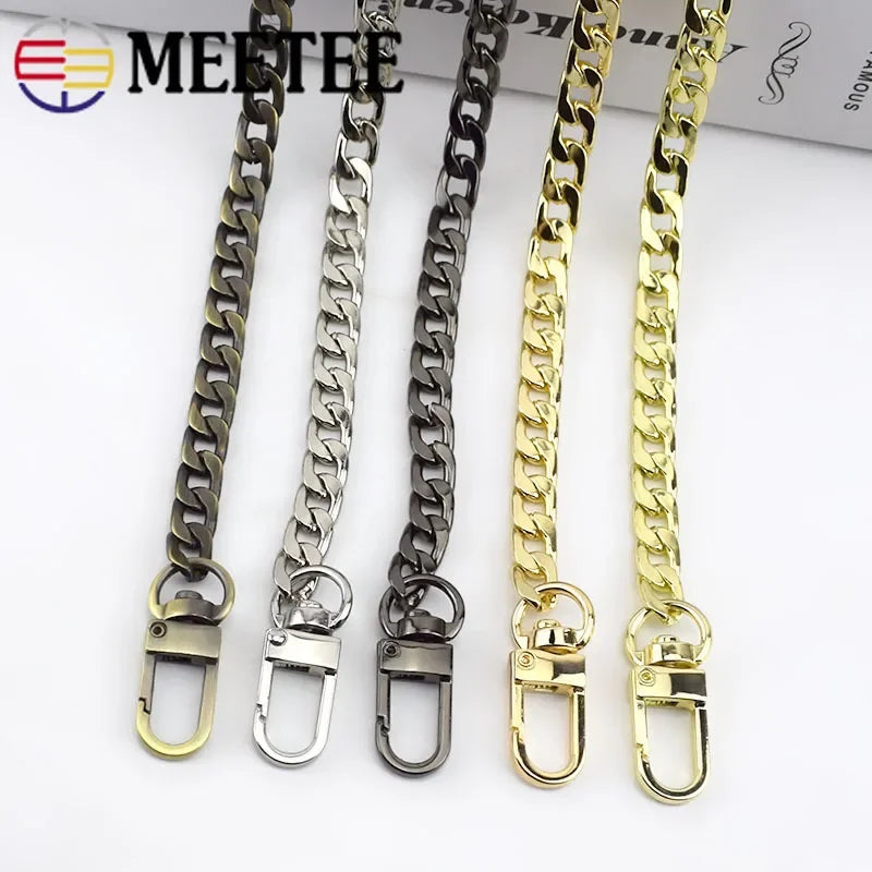 2/50Pcs Meetee 10mm Bag Chain Clasp Buckles DIY Replacement Shoulder Bags Straps Metal Chains Belt Accessories Hardware BF305