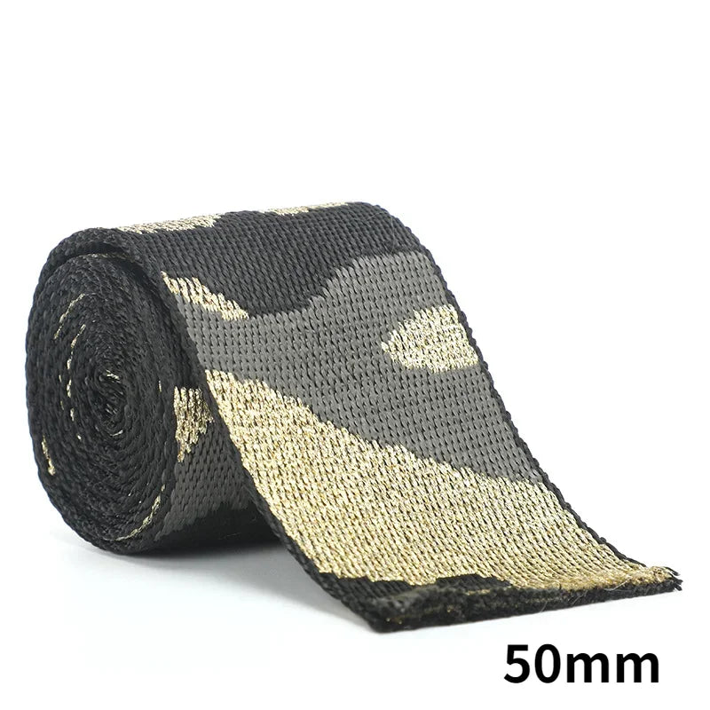 Meetee 2/50Meters 38/50mm Nylon Polyester Jacquard Webbing Camouflage Tapes for Backpack Strap Garment Ribbon Sewing Decoration Band