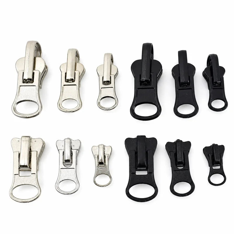 30/1000Pcs 3# 5# 8# Zipper Sliders for Resin Zip Reversible Double-sided Zippers Puller Head Garment Luggage Sew Zips Repair Kits