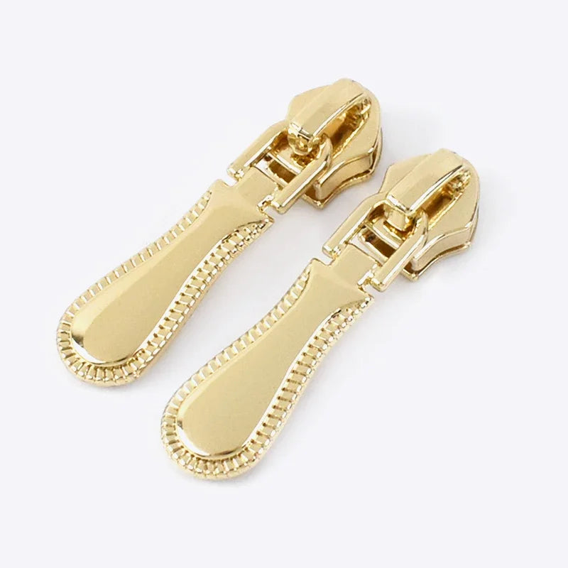 3/1000pcs Meetee 3# 5# Metal Zipper Sliders for Nylon Zippers Bag Garment Zip Head Pulls Repair Kits DIY Sewing Hardware Accessories